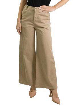 Pantalone chino in cotone con elastico dietro